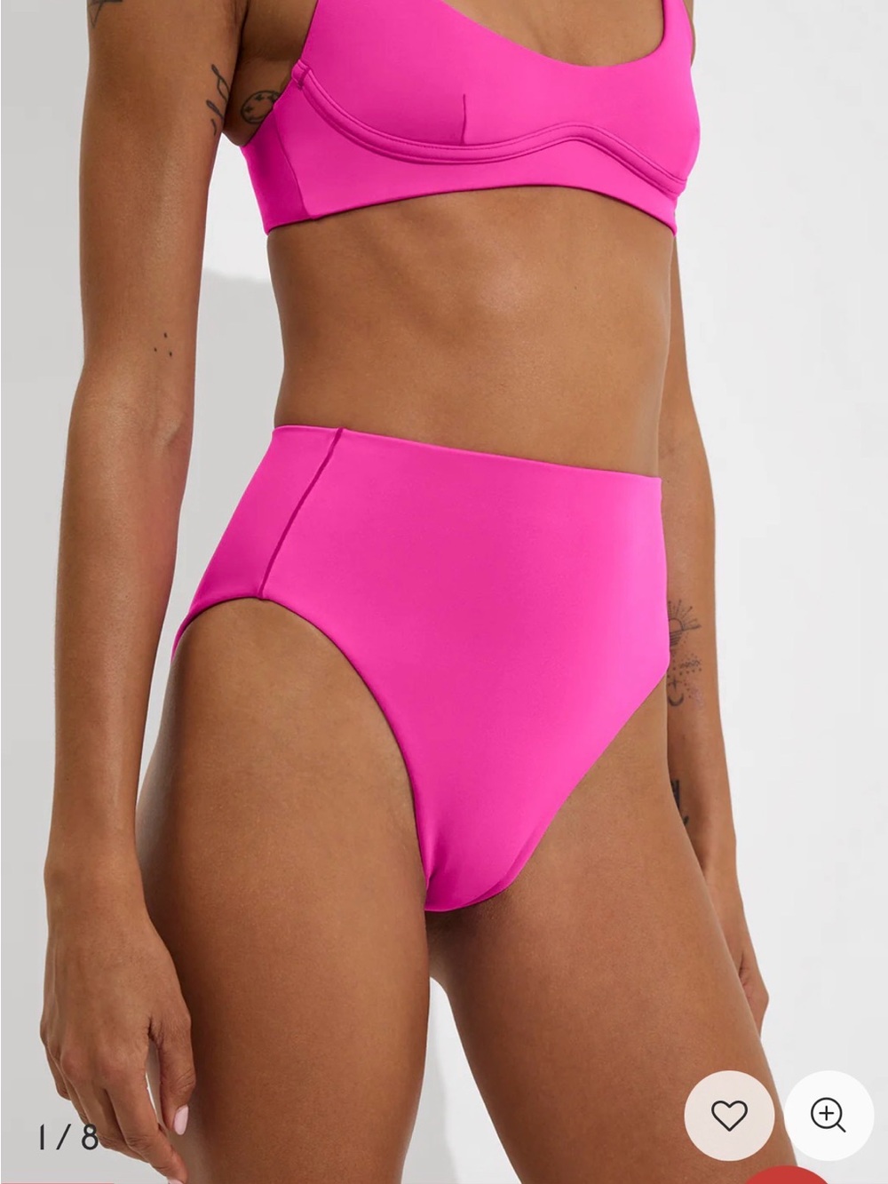 Left On Friday High Rise Bikini Bottom - Hot Pink